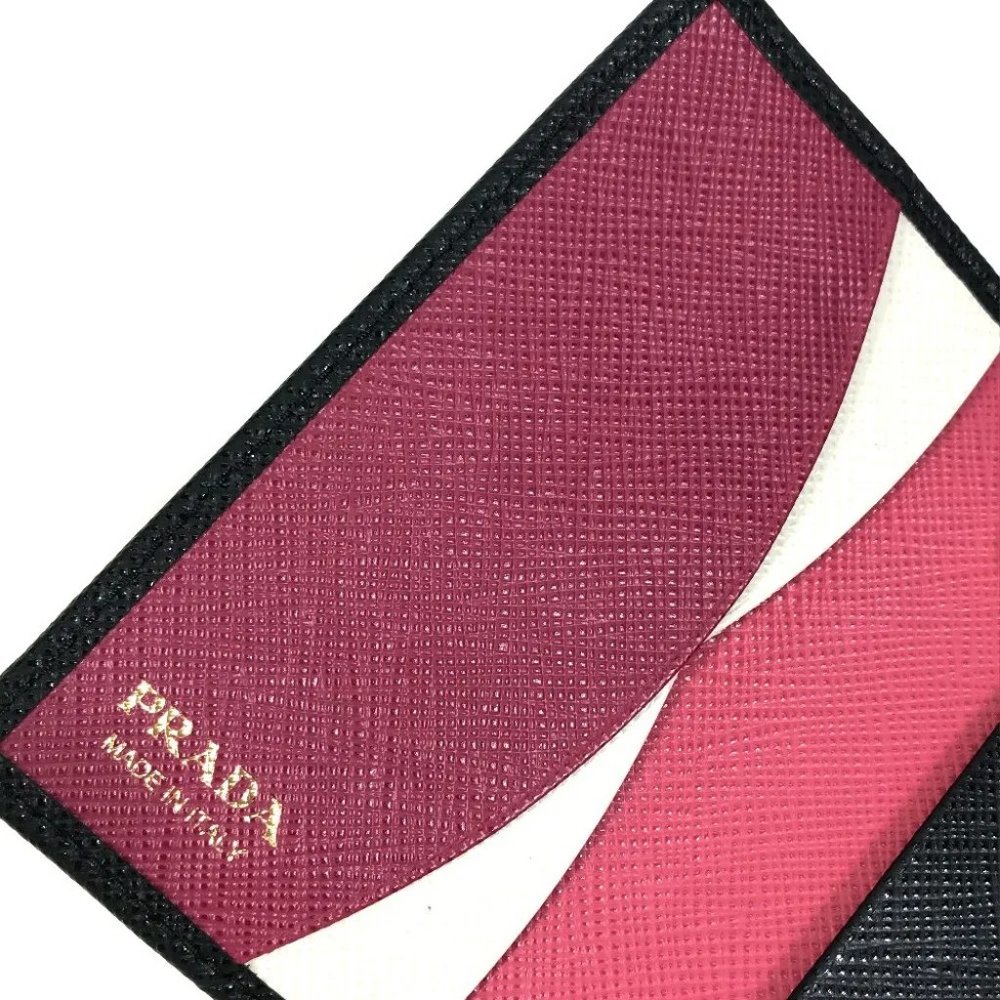 PRADA logo Key ring 4-Ring Key Case saffiano leather Black - Picture 11 of 12